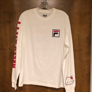 Rare Hello Kitty Fila Long Sleeve Shirt Size Med